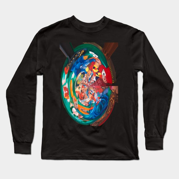 Digital I Poker Night Cut Long Sleeve T-Shirt by Lavott4Art